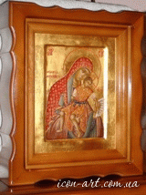 Theotokos of Merciful (Kikkskaya) in icon-case