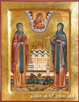именная икона Святые Петр и Феврония Муромские