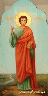 храмовая икона Святой великомученик Пантелеймон  Целитель