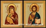 Венчальная пара Владимирская икона Пресвятой Богородицы и Иисус Вседержитель