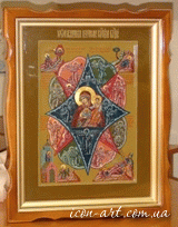 Икона Пресвятая Богородица Неопалимая Купина в киоте 