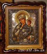 храмовая икона Ватопедская икона Пресвятой Богородицы Отрада и Утешение в окладе