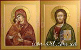 Венчальная пара  Донская Пресвятая Богородица и Иисус Христос Вседержитель