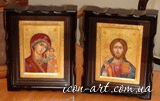 Wedding icons in icon-case Theotokos of Kazan and icon of Savior