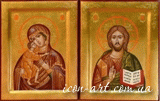 Венчальные иконы Феодоровская икона Пресвятой Богородицы и икона Иисус Вседержитель