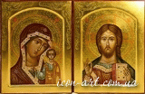 Венчальные иконы Казанская икона Пресвятой Богородицы и Иисус Вседержитель