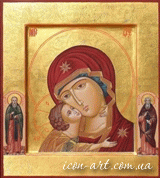 Владимирская икона Пресвятой Богородицы  с предстоящими