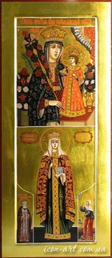 мерная икона Святая Ангелина королева Сербская
