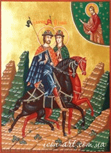 икона Святые благоверные князья страстотерпцы Борис и Глеб