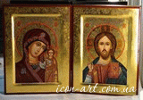 венчальная пара Казанская Пресвятая Богородица и Иисус Вседержитель