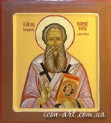 именная икона Святой Парфений епископ Лампсакийский Чудотворец
