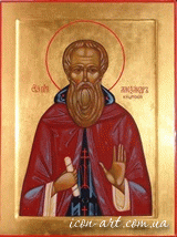 именная икона Святой преподобный Александр Куштский, чудотворец Вологодский