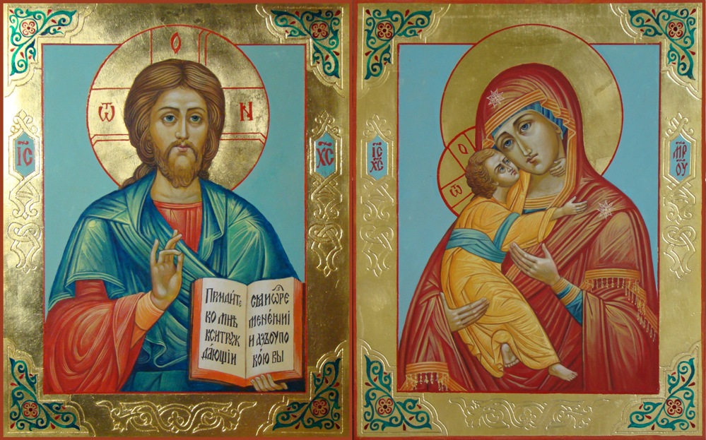Владимирская Пресвятая Богородица и Иисус Вседержитель