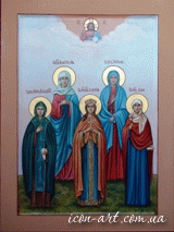Holy Foremother St. Liya, Holy Prophetess Anna, Holy Martyr Irene, Holy Martyr Princess  Ludmila of Czech, Holy Martyr Daria