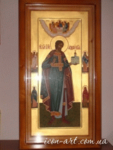 В киоте Мерная икона Святой Андрей Боголюбский великий князь 
