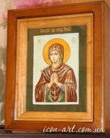  Icon of Mother of God Softener of Evil Hearts or Semistrelnaya in icon-case