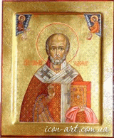 именная икона Святой Николай Мир Ликийский чудотворец