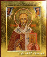 именная икона Святой Николай архиепископ  МирЛикийский