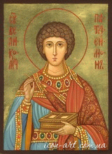 именная икона Святой великомученик Пантелеймон Целитель