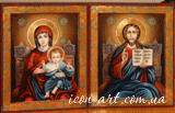 Wedding couple Salutations to the Mother of God and Pantocrator 