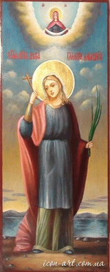 мерная икона Святая праведная дева Глафира Амасийская