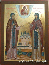 икона Святые преподобные Петр и Феврония, чудотворцы Муромские